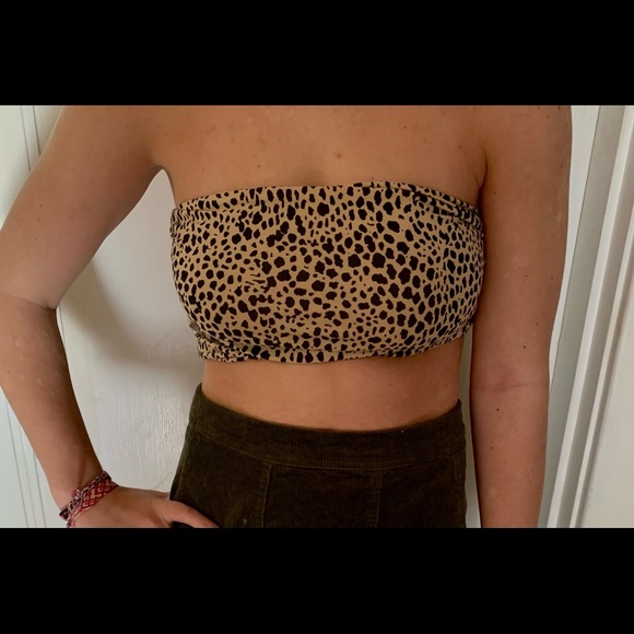 Cheetah Print Tube Top - Picture 2 of 2